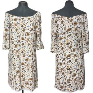 Naif Shift Dress Boho Floral Paisley Bell Sleeve Women's Size Medium Cottagecore